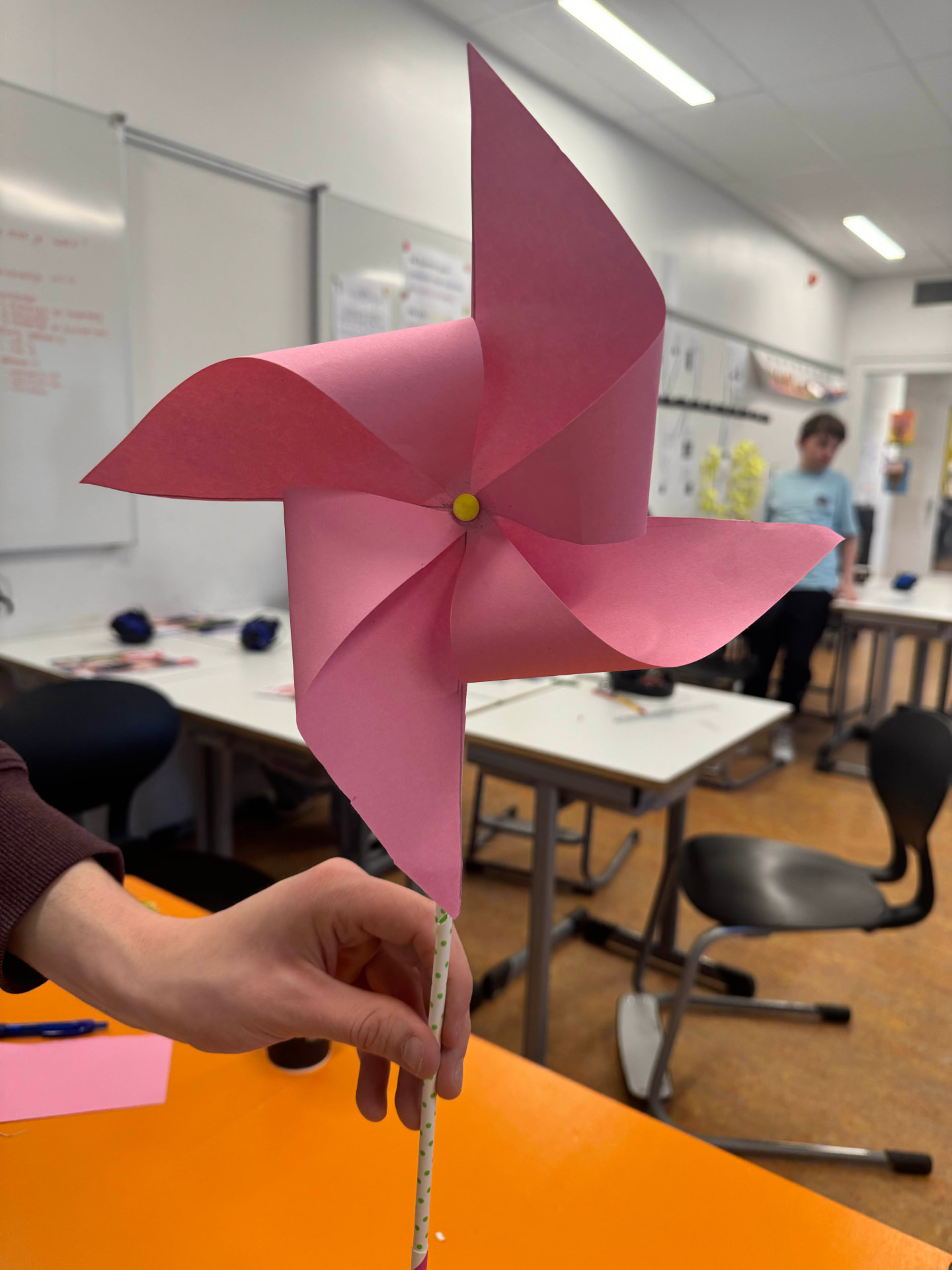 Kinderen laten hun project aan elkaar zien