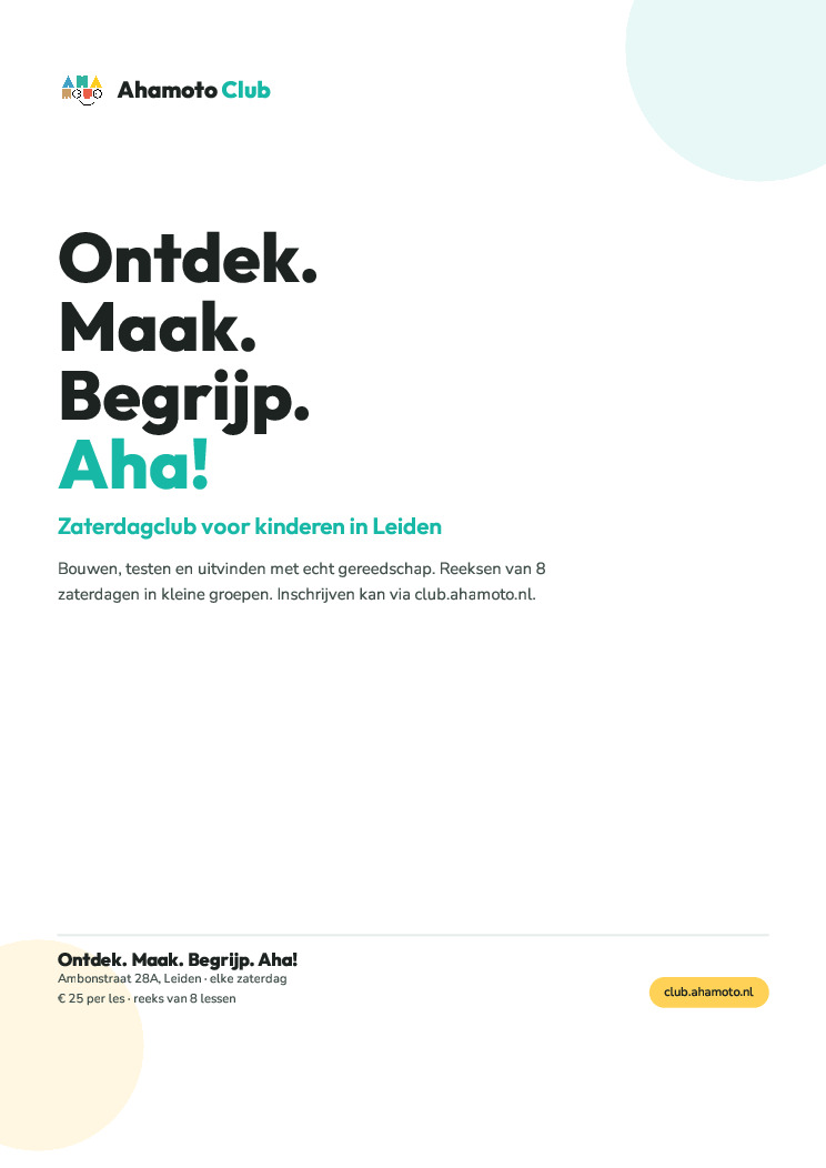 Voorbeeld van Poster voor op school