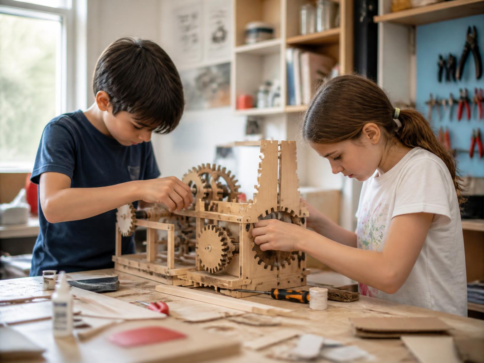 Kinderen tijdens Uitvinders Lab